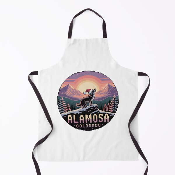 Item preview, Alamosa Colorado Pixel Art – Howling Christmas Coyote Sunset designed and sold by CircinusStore.