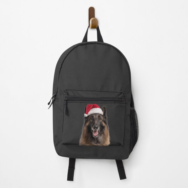 Item preview, Cute Belgian Tervuren Christmas Art — Belgian Tervuren Wearing Santa Hat designed and sold by LazyOwlStore.