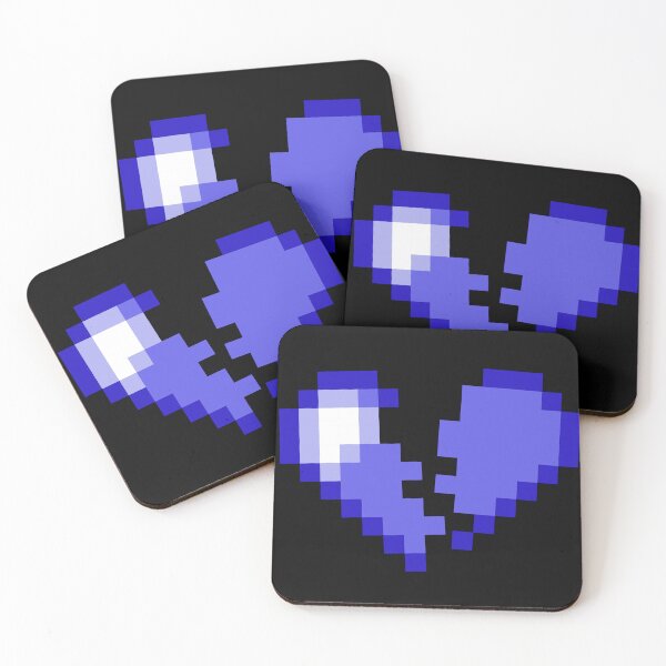 Item preview, Broken Pixel Heart Blue - Streetwear designed and sold by Josan Designs.