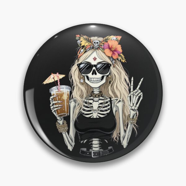 Item preview, Summer Vibes Skeleton Girl | Cool Gothic Beach Aesthetic designed and sold by ColorSplash123.