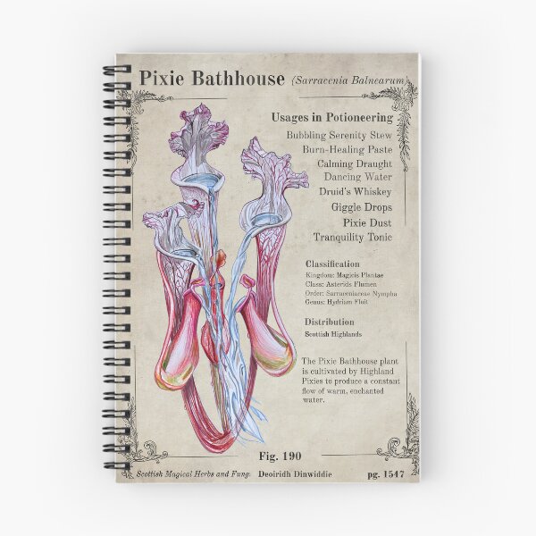 Item preview, Pixie Bathhouse Herbology Botanical designed and sold by DrawBotanical.