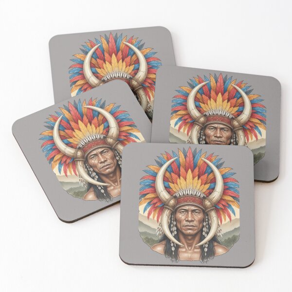 Item preview, Indigenous Chieftain with Horned Feather Headdress designed and sold by DiiStyle.