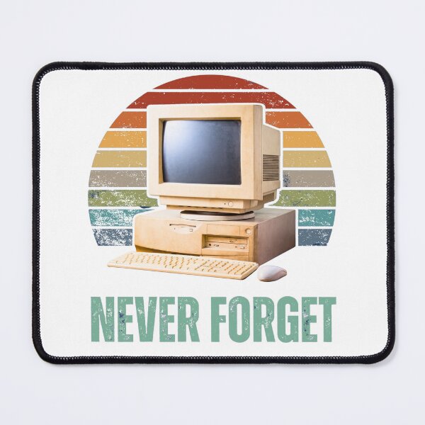Item preview, Vintage 90s Computer PC Never Forget Retro Sunset designed and sold by WHITE FLAME PRINTS.