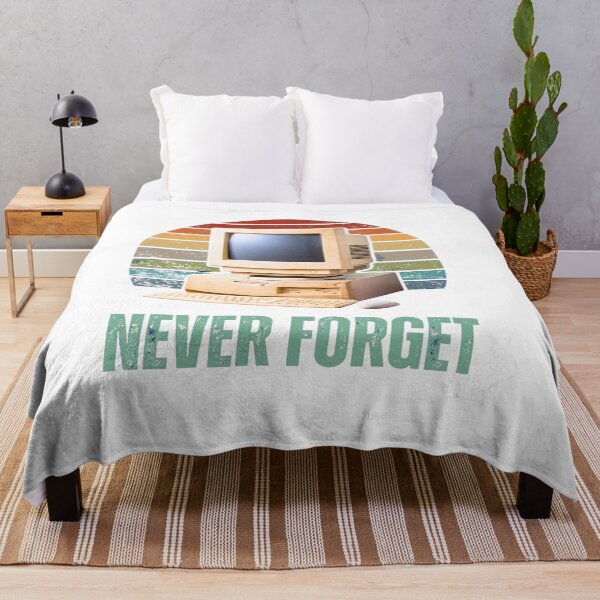Item preview, Vintage 90s Computer PC Never Forget Retro Sunset designed and sold by WHITE FLAME PRINTS.