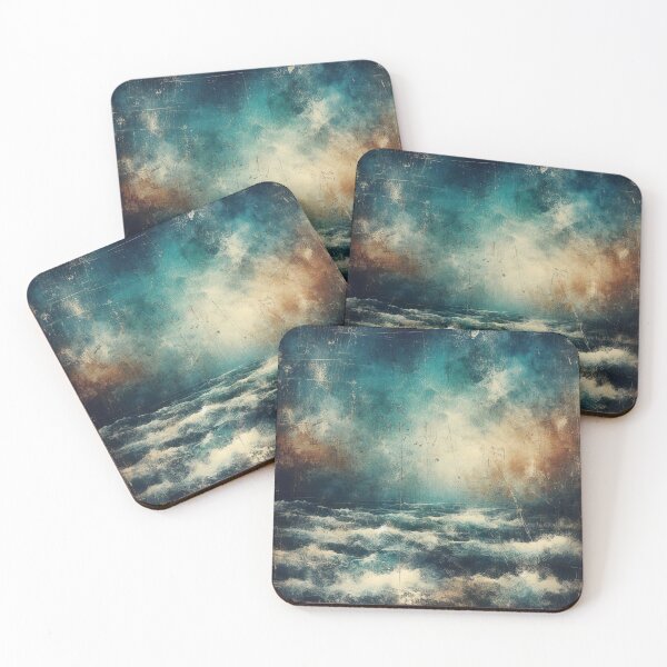 Item preview, Stormy Blue Ocean Distressed Photograph Painting designed and sold by IZiets.