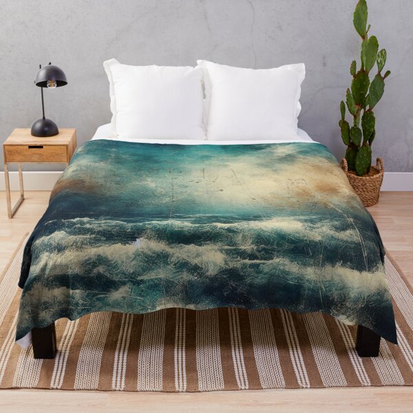 Item preview, Stormy Blue Ocean Distressed Photograph Painting designed and sold by IZiets.