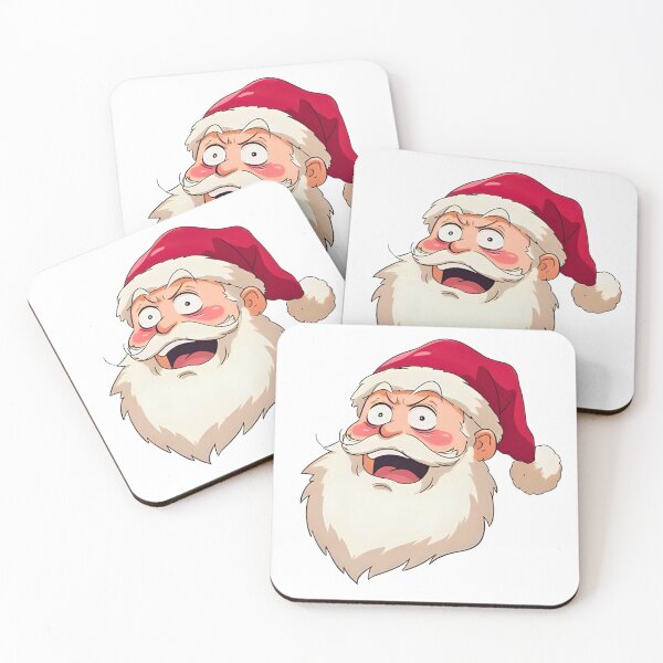 Item preview, Shocked Santa Face — Funny Cartoon Christmas Art designed and sold by BrightVibesshop.