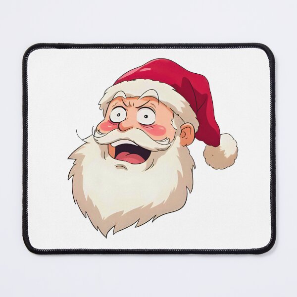 Item preview, Shocked Santa Face — Funny Cartoon Christmas Art designed and sold by BrightVibesshop.