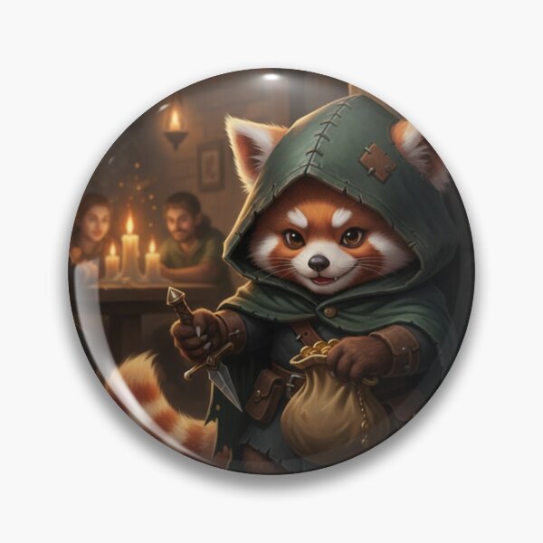 Item preview, Red Panda Rogue – Fantasy Tavern Adventure – DnD Character Animal Art designed and sold by MadeByACJ.