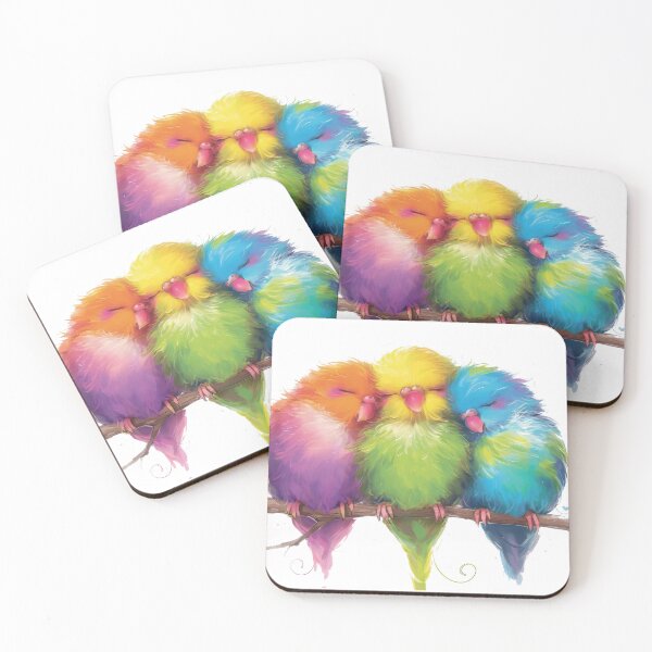 Item preview, Colorful Birds on Branch 16 designed and sold by CharlieDesings.
