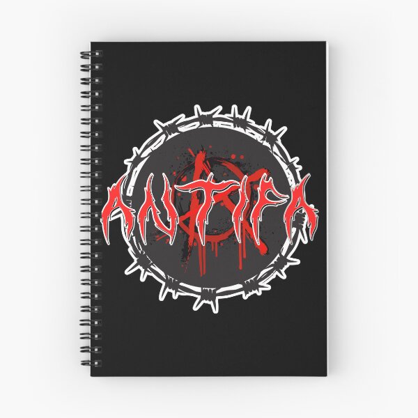 Item preview, Antifa Sticker – Heavy Metal Font with Anarchist Logo and Barbed Wire, Punk Political Art designed and sold by Allie-Vesper.