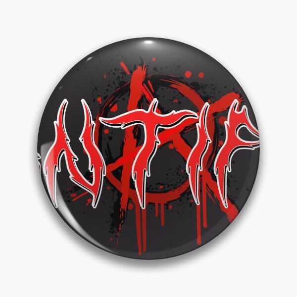 Item preview, Antifa Sticker – Heavy Metal Font with Anarchist Logo and Barbed Wire, Punk Political Art designed and sold by Allie-Vesper.