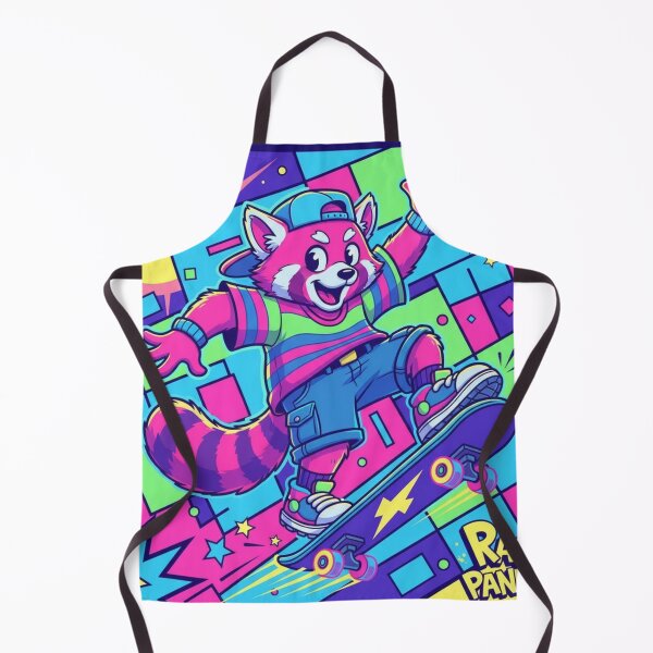 Item preview, Rad Panda – Retro 90s Skater Red Panda – Neon Y2K Cartoon Aesthetic Art designed and sold by MadeByACJ.