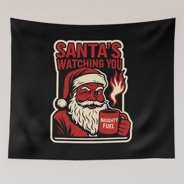 Item preview, Santa’s Watching You – Funny & Bold Christmas Design designed and sold by GusiaTreasures.