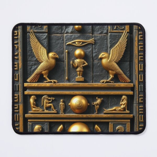 Item preview, Pharaoh's Gate | Dual Horus Falcons, Eye of Ra, and Golden Scepter designed and sold by Jade Ado.
