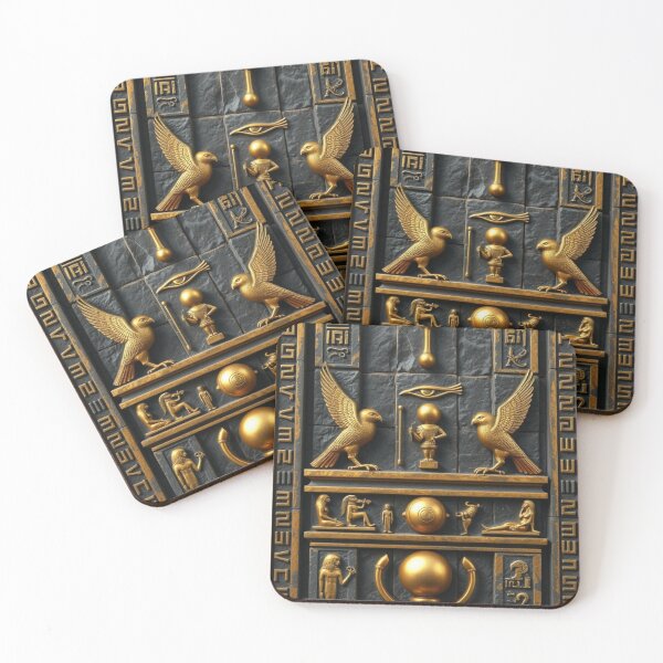 Item preview, Pharaoh's Gate | Dual Horus Falcons, Eye of Ra, and Golden Scepter designed and sold by Jade Ado.