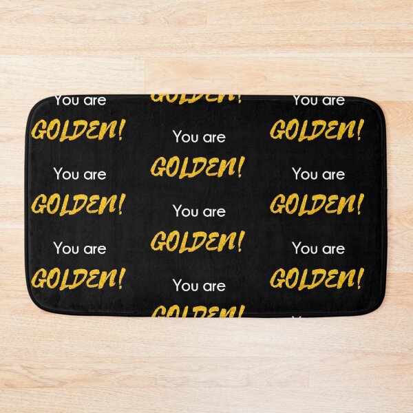 Item preview, You Are Golden! Motivational Quote - Gold Foil Texture Typography T-Shirt designed and sold by SergioMiklos.