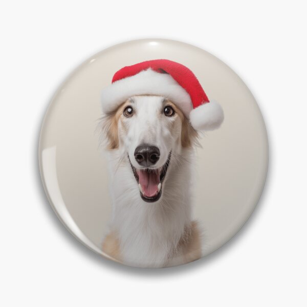 Item preview, Cute Borzoi dog Christmas Art — Borzoi dog Wearing Santa Hat designed and sold by LazyOwlStore.