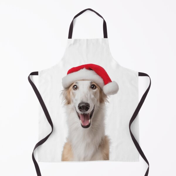 Item preview, Cute Borzoi dog Christmas Art — Borzoi dog Wearing Santa Hat designed and sold by LazyOwlStore.