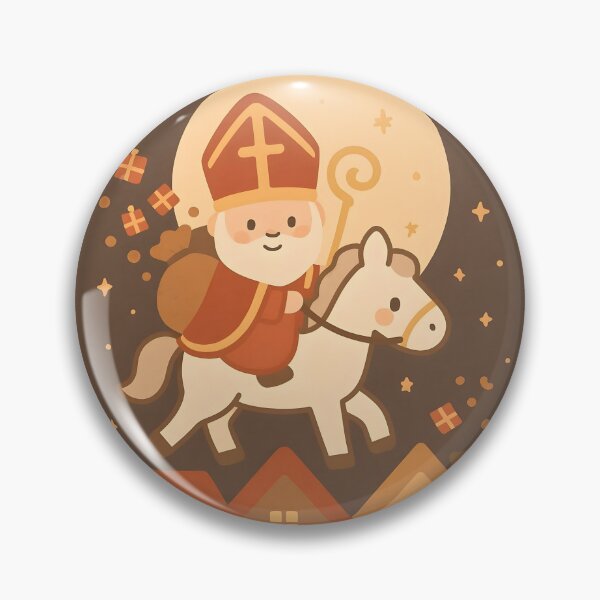 Item preview, Cozy Saint Nicholas Riding His Horse designed and sold by AI-Only Creations.