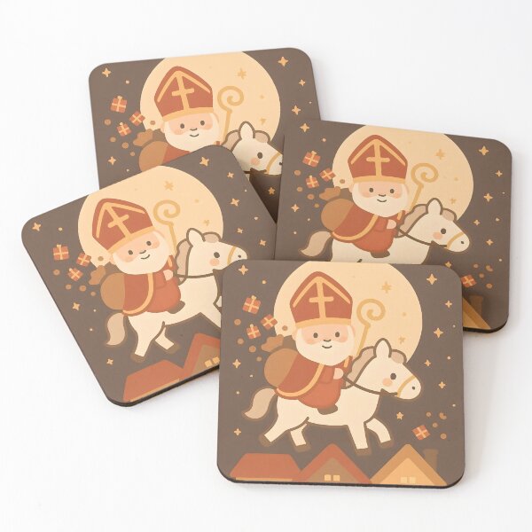 Item preview, Cozy Saint Nicholas Riding His Horse designed and sold by AI-Only Creations.