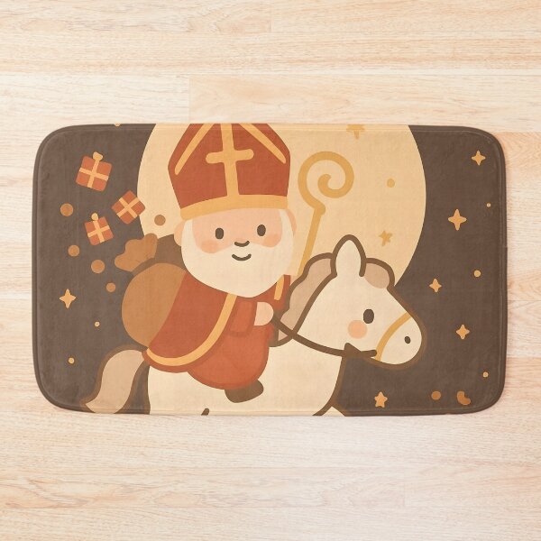 Item preview, Cozy Saint Nicholas Riding His Horse designed and sold by AI-Only Creations.