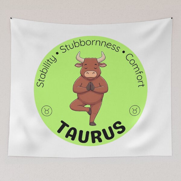 Item preview, Taurus Zodiac Bull | Peaceful Earth Sign Art designed and sold by Pets & Memes & Stuff.