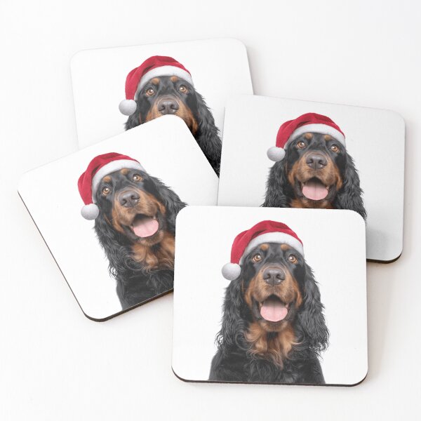 Item preview, Cute Gordon Setter Christmas Art — Gordon Setter Wearing Santa Hat designed and sold by LazyOwlStore.