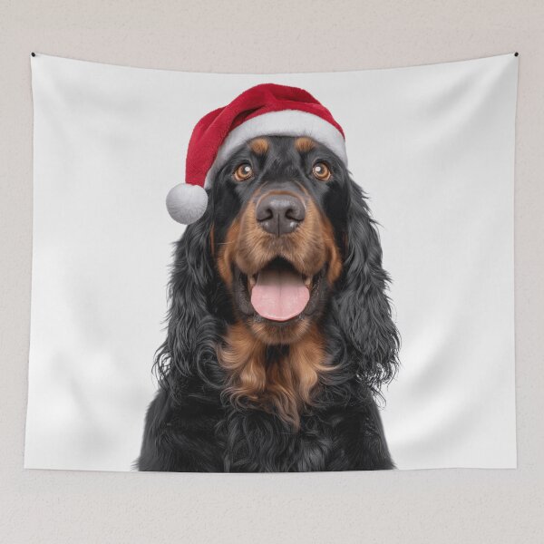 Item preview, Cute Gordon Setter Christmas Art — Gordon Setter Wearing Santa Hat designed and sold by LazyOwlStore.