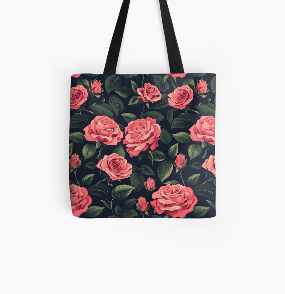 Midnight Garden: Vintage Pink Roses