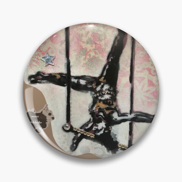 Item preview, Portrait of an aerial acrobat suspended high in mid-air. designed and sold by marysfarbklecks.