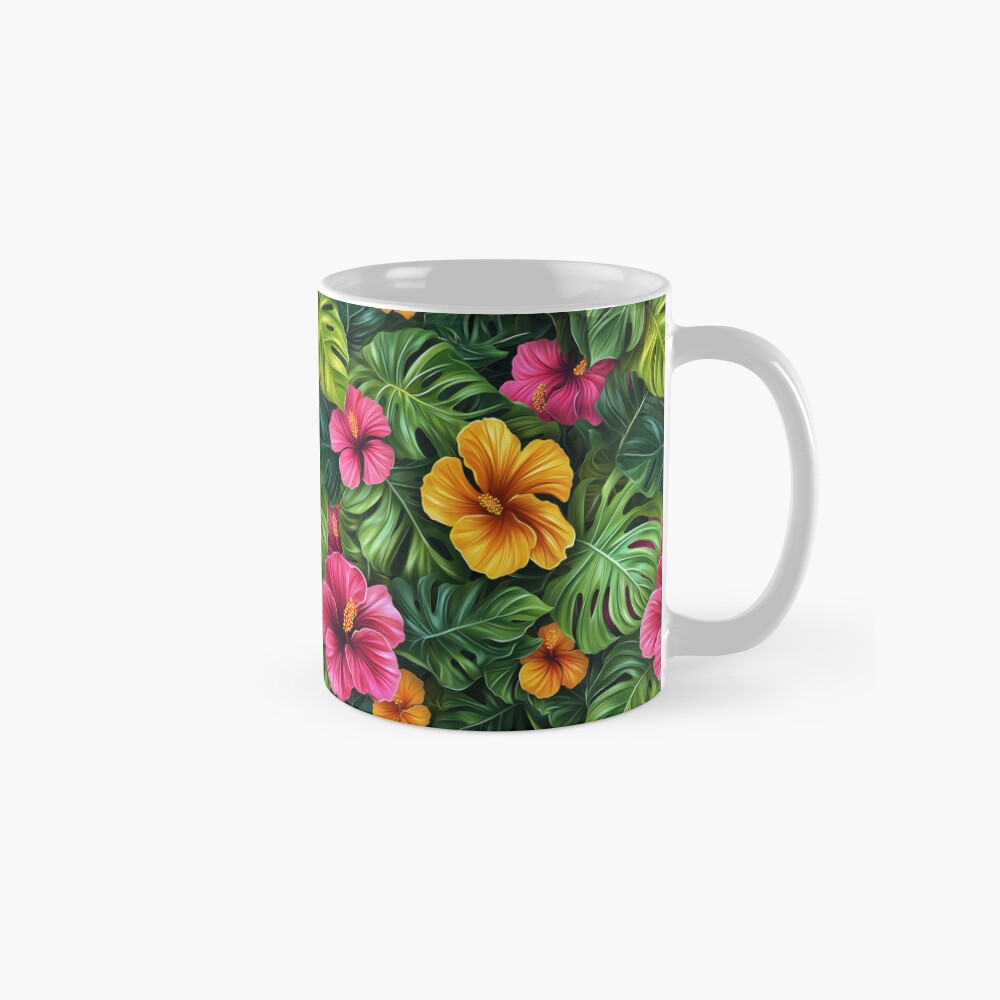 Floral Tropical: Hibiscus and Monstera