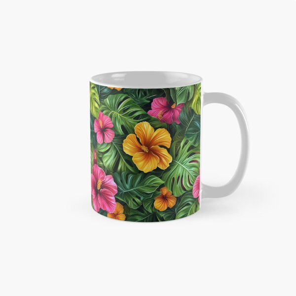 Item preview, Floral Tropical Hibiscus Monstera Bloom Flowers designed and sold by Magic Pixels Shop.