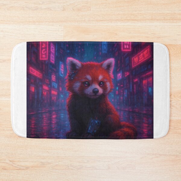 Item preview, Cyberpunk / Neon Red Panda designed and sold by MadeByACJ.