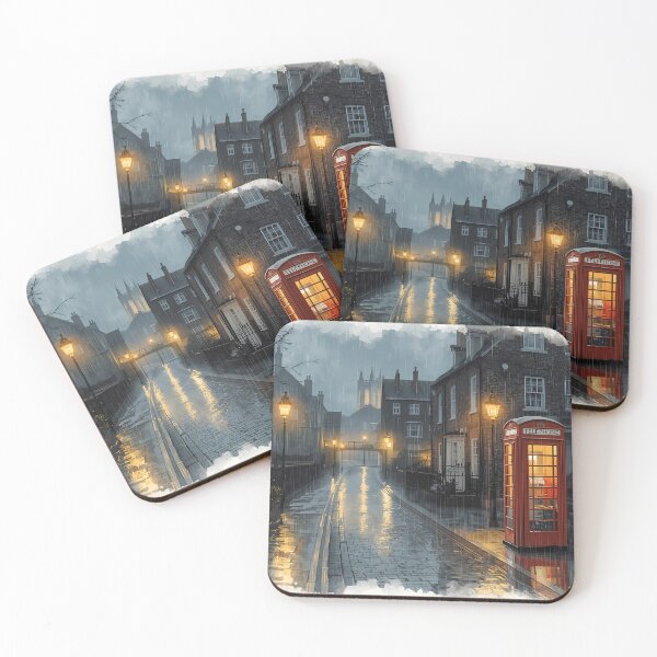Item preview, Canterbury Rain — Vintage British Street at Night designed and sold by Aileen404.