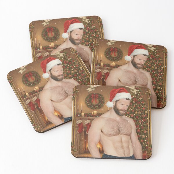Item preview, Shirtless Men by Christmas Tree designed and sold by Atlas Kai.