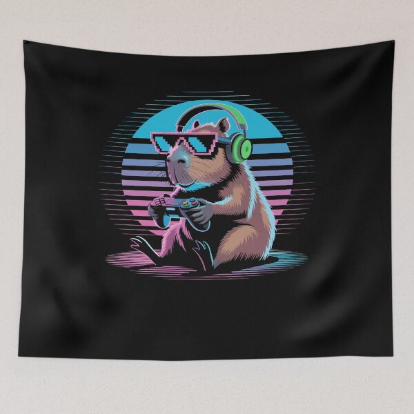 Item preview, Funny Gaming Capybara Dont Be Worry Be Capy Capybara Retro game Men Boys designed and sold by REDDLINE.