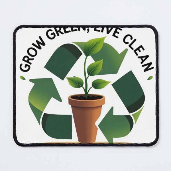 Item preview, Grow Green, Live Clean – Eco-Friendly Sustainability Quote Design designed and sold by LOLbySA.