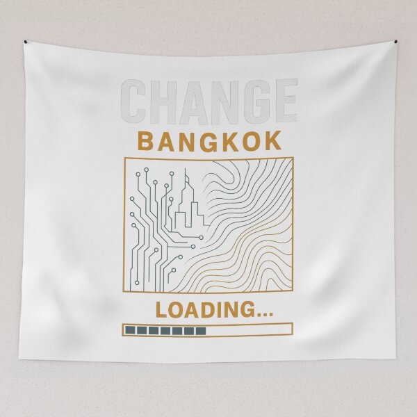 Item preview, CHANGE – BANGKOK LOADING | Neon Futuristic Streetwear Design designed and sold by Siamcatshop.