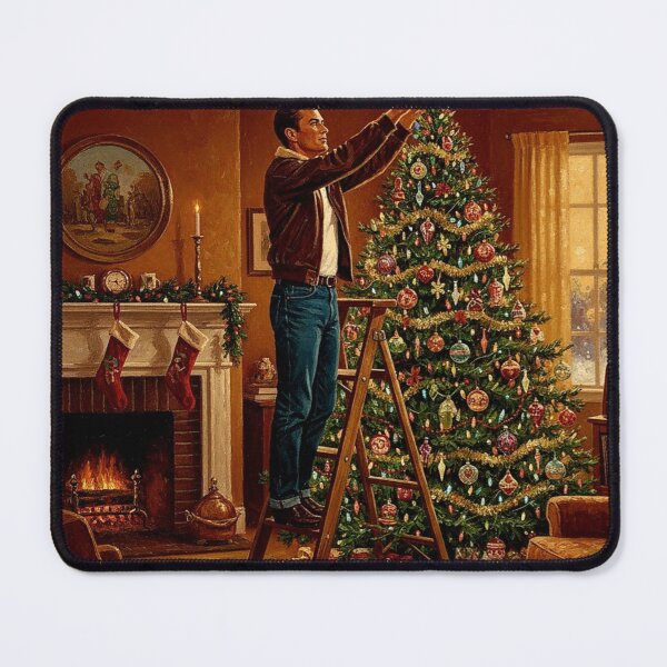 Item preview, Vintage Christmas with James Dean – A Classic Hollywood Holiday Moment designed and sold by Art's Diner.