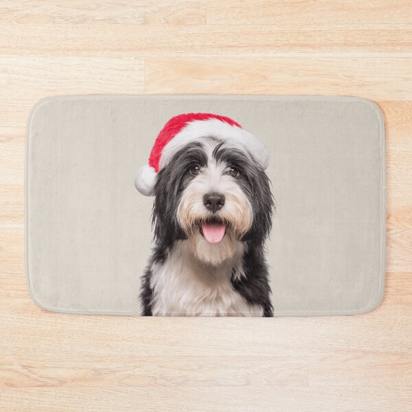 Item preview, Cute Tibetan Terrier Christmas Art — Tibetan Terrier Wearing Santa Hat designed and sold by LazyOwlStore.