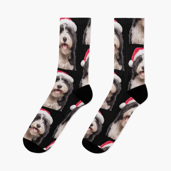 Item preview, Cute Tibetan Terrier Christmas Art — Tibetan Terrier Wearing Santa Hat designed and sold by LazyOwlStore.