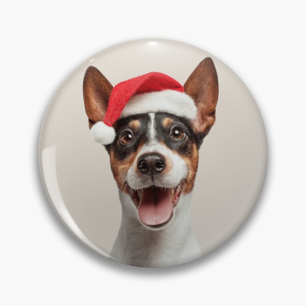 Item preview, Cute Toy Fox Terrier Christmas Art — Toy Fox Terrier Wearing Santa Hat designed and sold by LazyOwlStore.