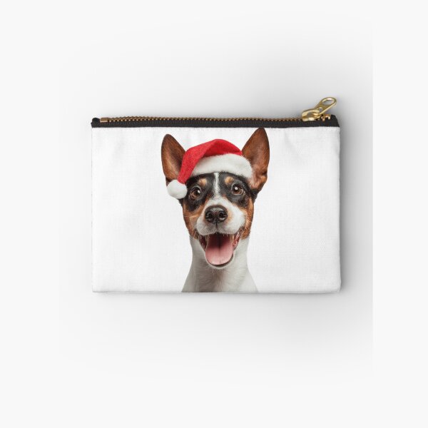 Item preview, Cute Toy Fox Terrier Christmas Art — Toy Fox Terrier Wearing Santa Hat designed and sold by LazyOwlStore.