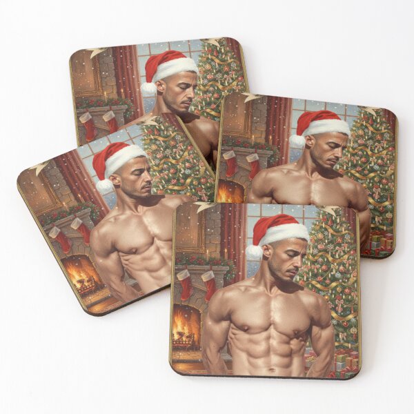 Item preview, Kitsch Shirtless Beefcake Christmas Card designed and sold by Atlas Kai.