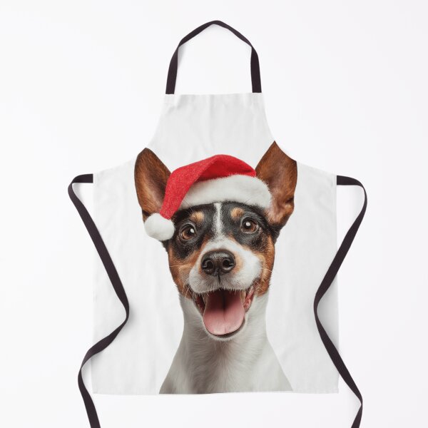 Item preview, Cute Toy Fox Terrier Christmas Art — Toy Fox Terrier Wearing Santa Hat designed and sold by LazyOwlStore.