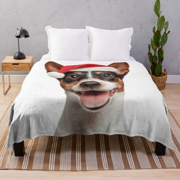Item preview, Cute Toy Fox Terrier Christmas Art — Toy Fox Terrier Wearing Santa Hat designed and sold by LazyOwlStore.
