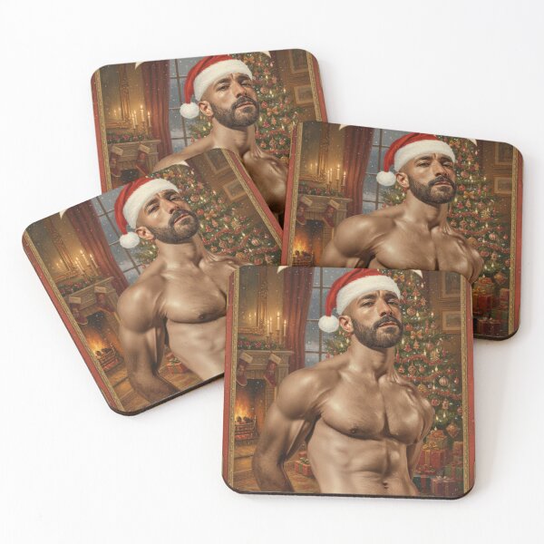 Item preview, Kitsch Shirtless Beefcake Christmas Card II designed and sold by Atlas Kai.