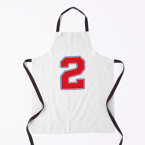 Item preview, Jersey Number 2 / Player Shirt Number Two (Red with Blue Outline) designed and sold by STUDIO-72.