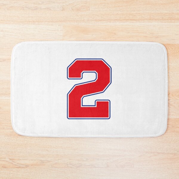 Item preview, Jersey Number 2 / Player Shirt Number Two (Red with Blue Outline) designed and sold by STUDIO-72.
